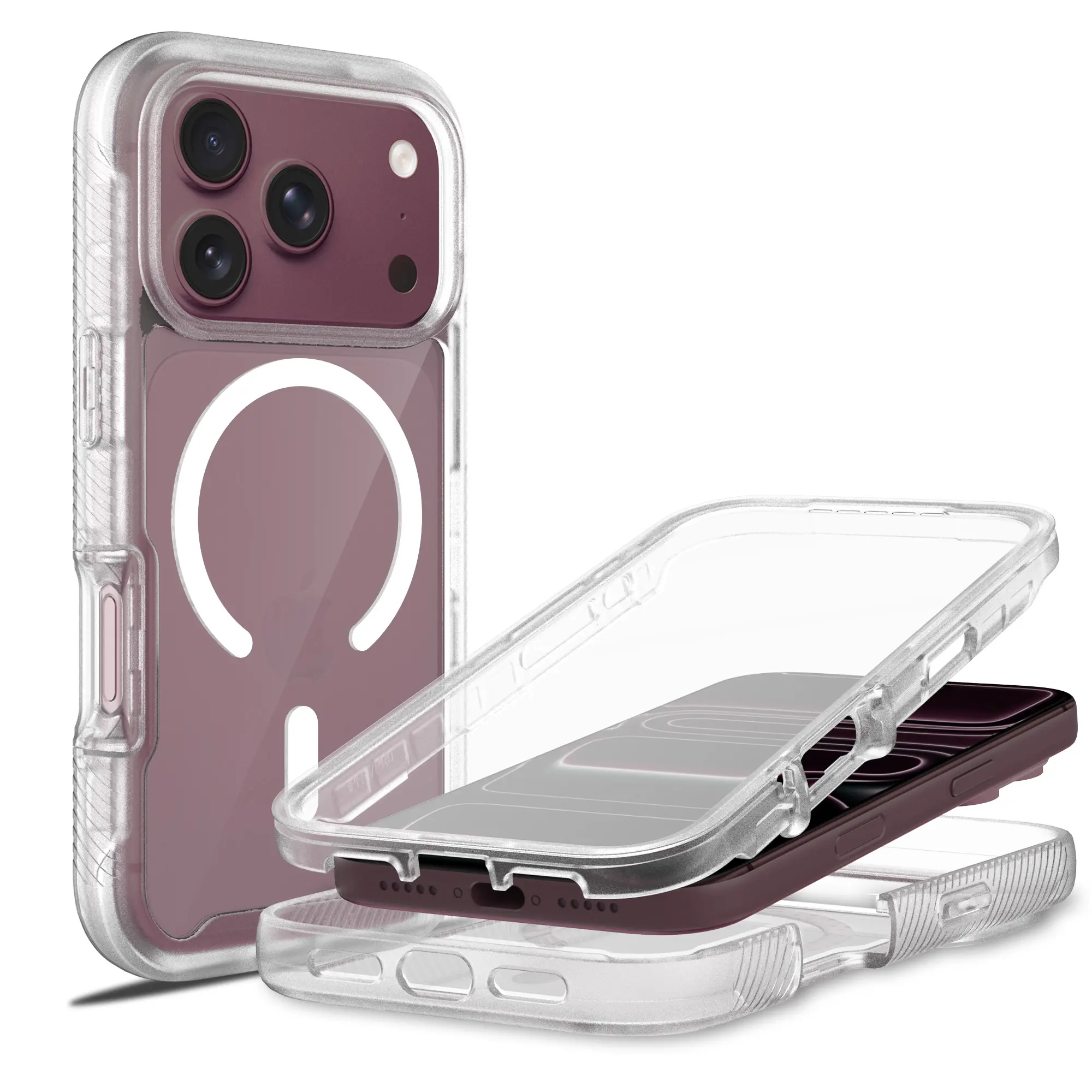 Full Protection Magnetic Case iPhone 18 Pro Gennemsigtig