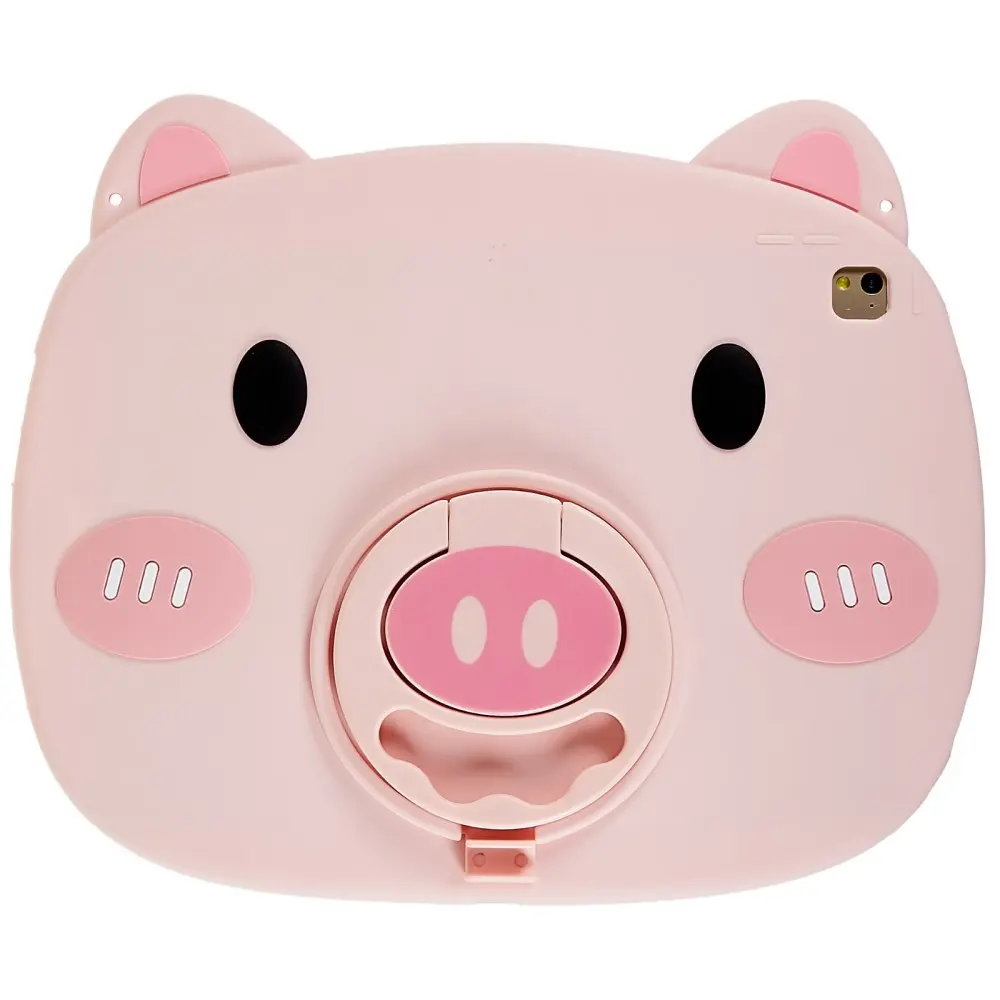 iPad 9.7 5th Gen (2017) Børne cover Silikone svin lyserød