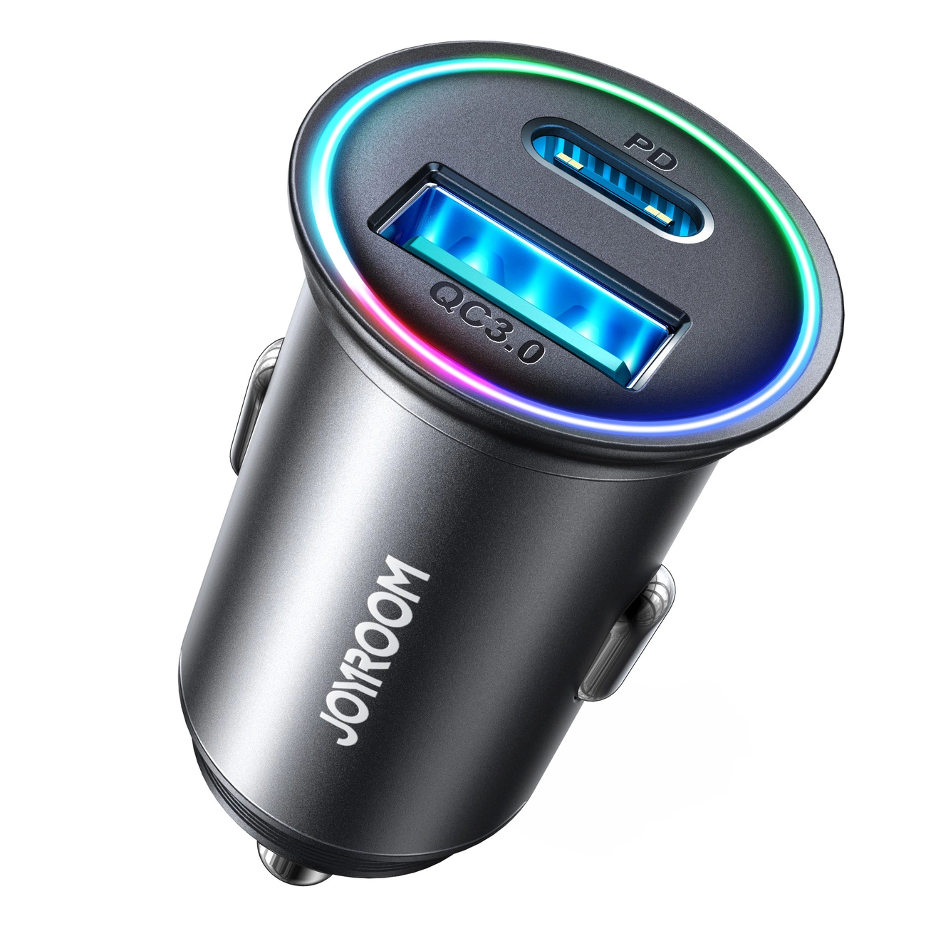 Joyroom JR-CCN04 Mini Billader USB-C + USB-A 60W svart