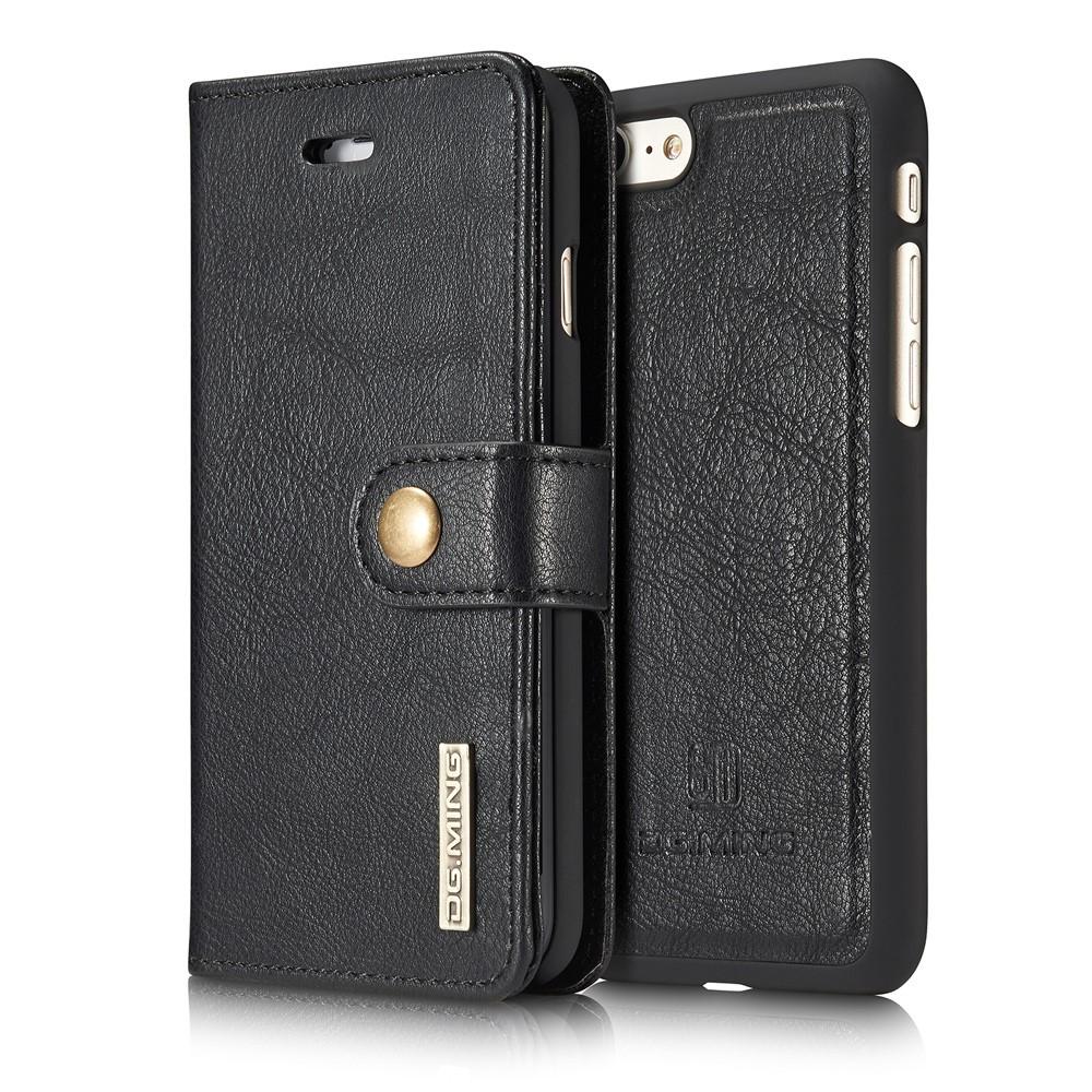 DG.MING iPhone 7 Lommeboketui med avtakbart deksel, Black