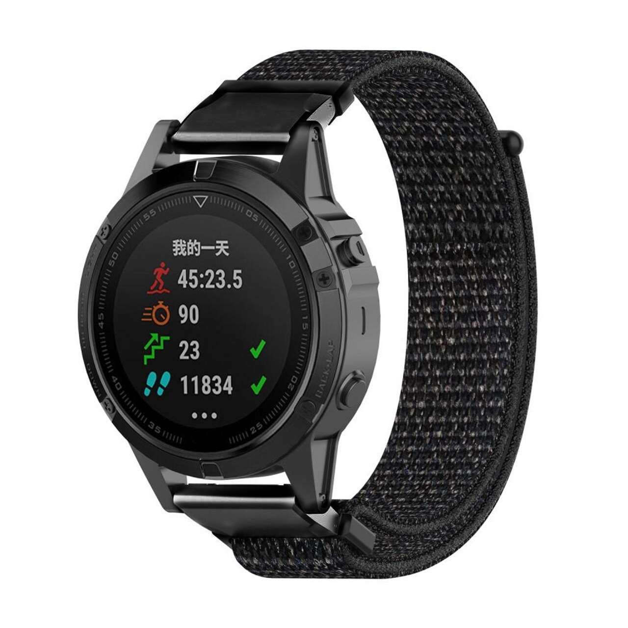 Nailonranneke Garmin Fenix 6 Pro Musta