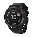 Rem af silikone til Garmin Fenix 6X Pro Sort