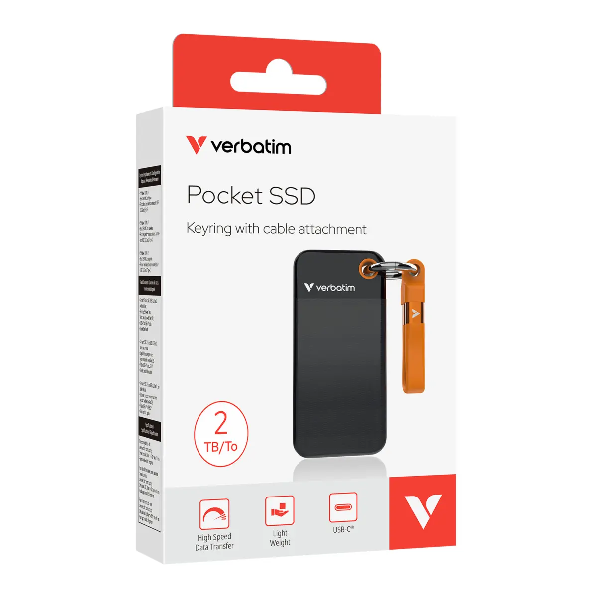 Pocket SSD 2TB USB-C Extern hårddisk Svart