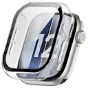 Apple Watch Series 12 43mm cover med indbygget skærmbeskytter, Gennemsigtig
