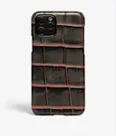 Cover iPhone 11 Pro Croco Taupe/Pink