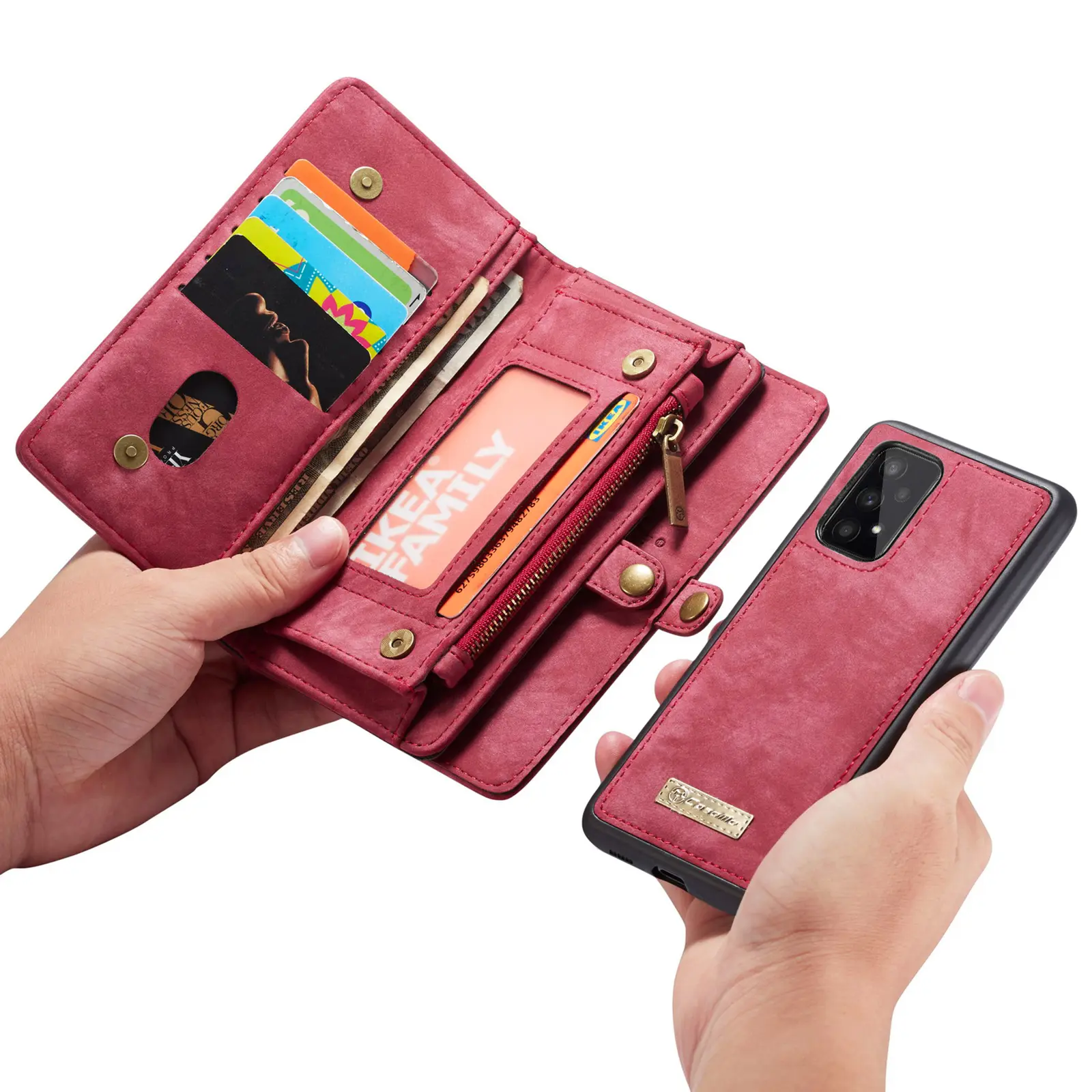 Multi-slot Plånboksfodral Samsung Galaxy A53 Röd
