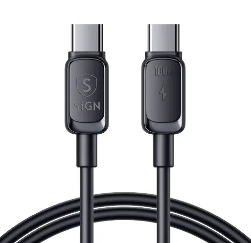 USB-C til USB-C-kabel PD 100W 2m Sort