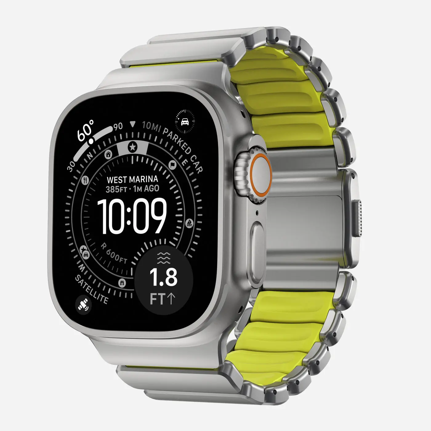 Apple Watch Ultra 49mm 3rd Gen Armbånd Stratos, Natural Titanium - Volt