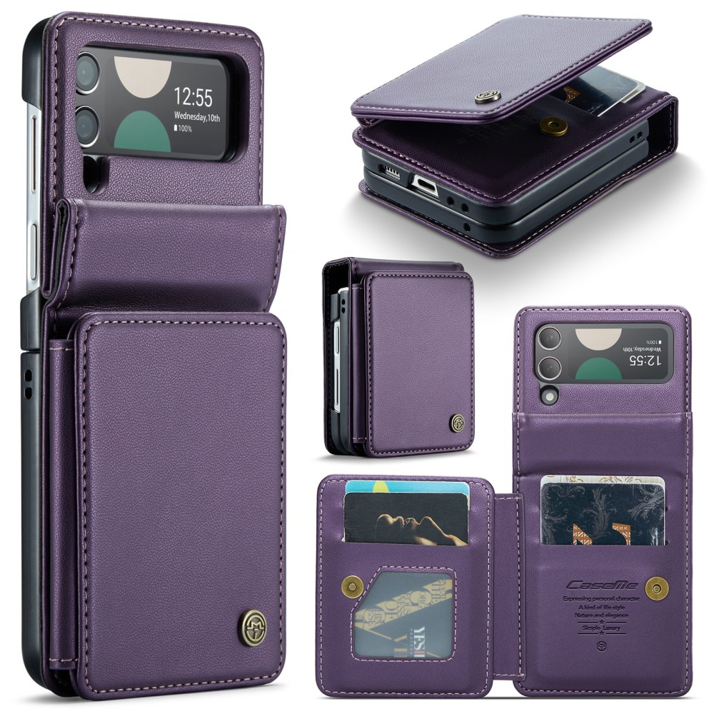 CaseMe RFID blocking Lommebokdeksel Samsung Galaxy Z Flip 4 Lilla