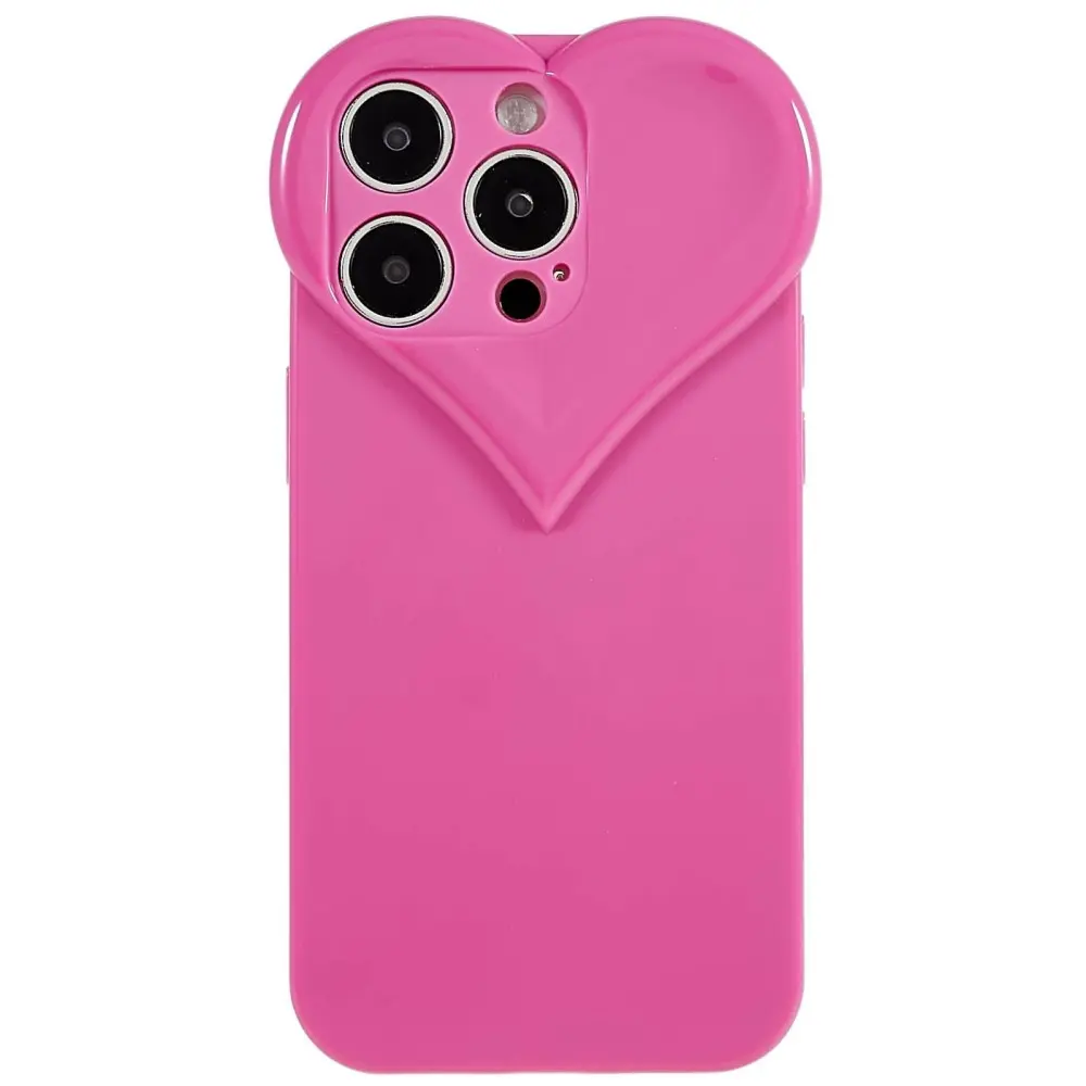 TPU Cover Hjerte iPhone 14 Pro lyserød