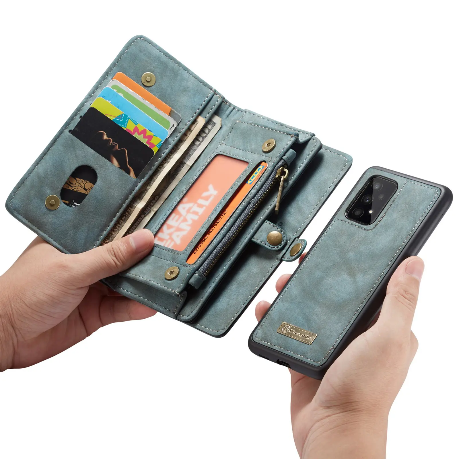 Multi-slot Plånboksfodral Samsung Galaxy A53 Blå