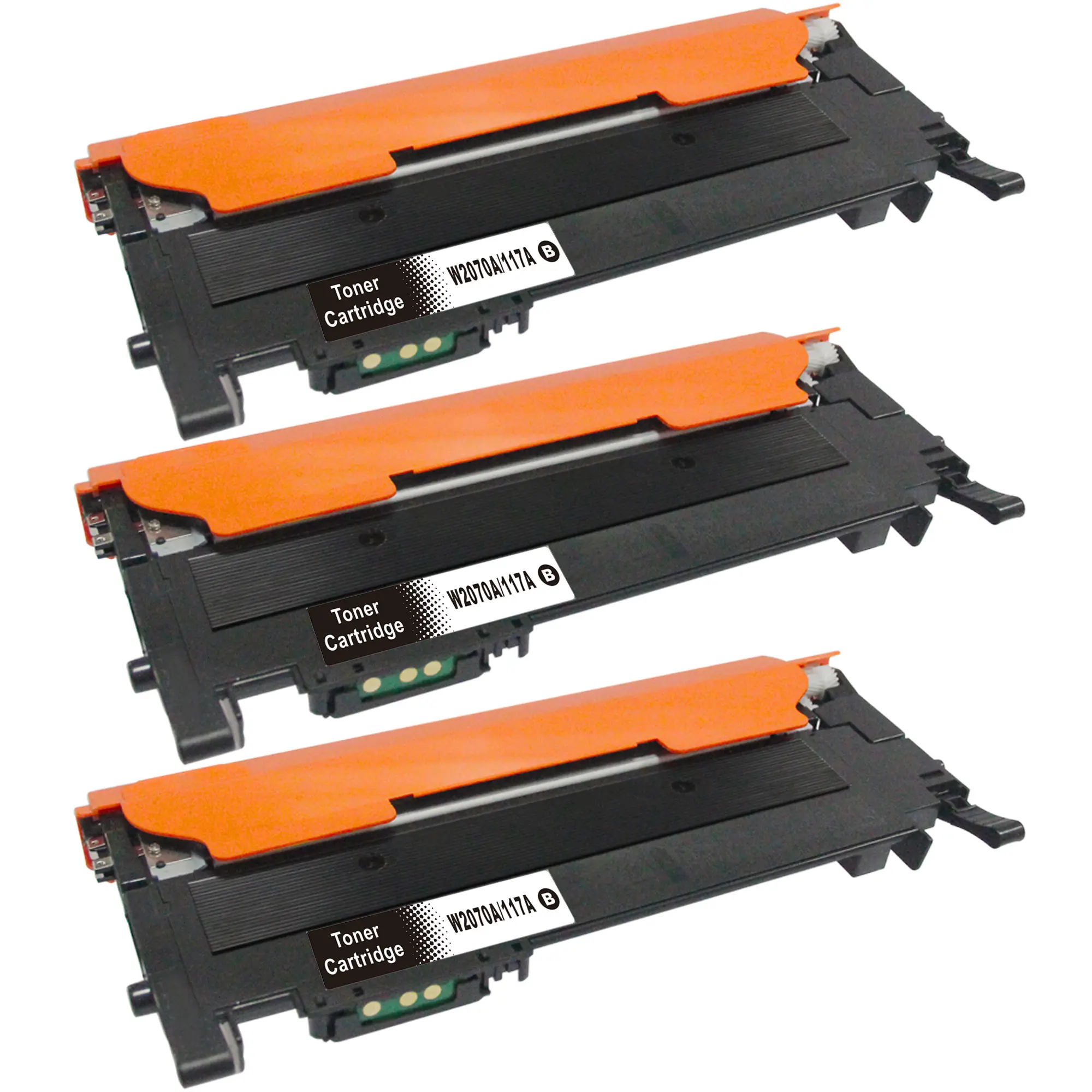 3-pack Kompatibel svart toner - ersätter HP 117A / W2070A - 1000 sidor