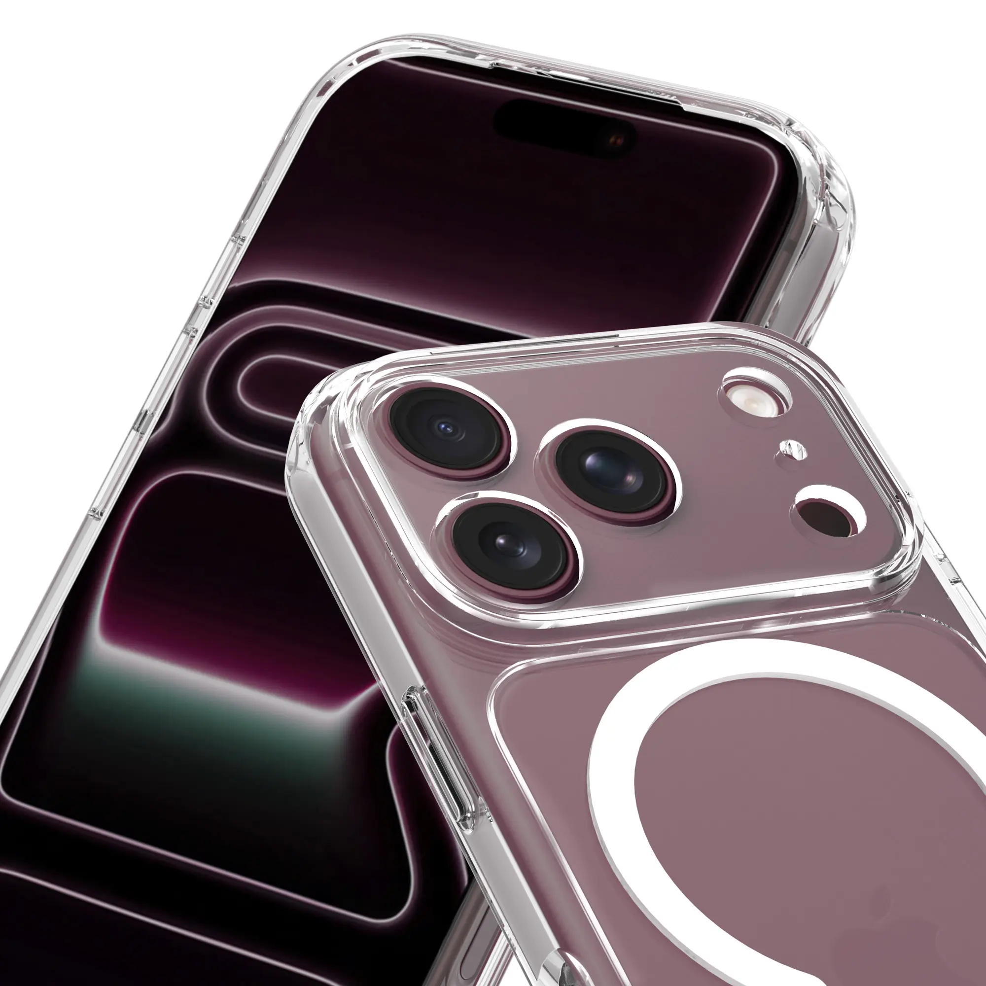 Hybridskal MagSafe iPhone 18 Pro Max Genomskinlig