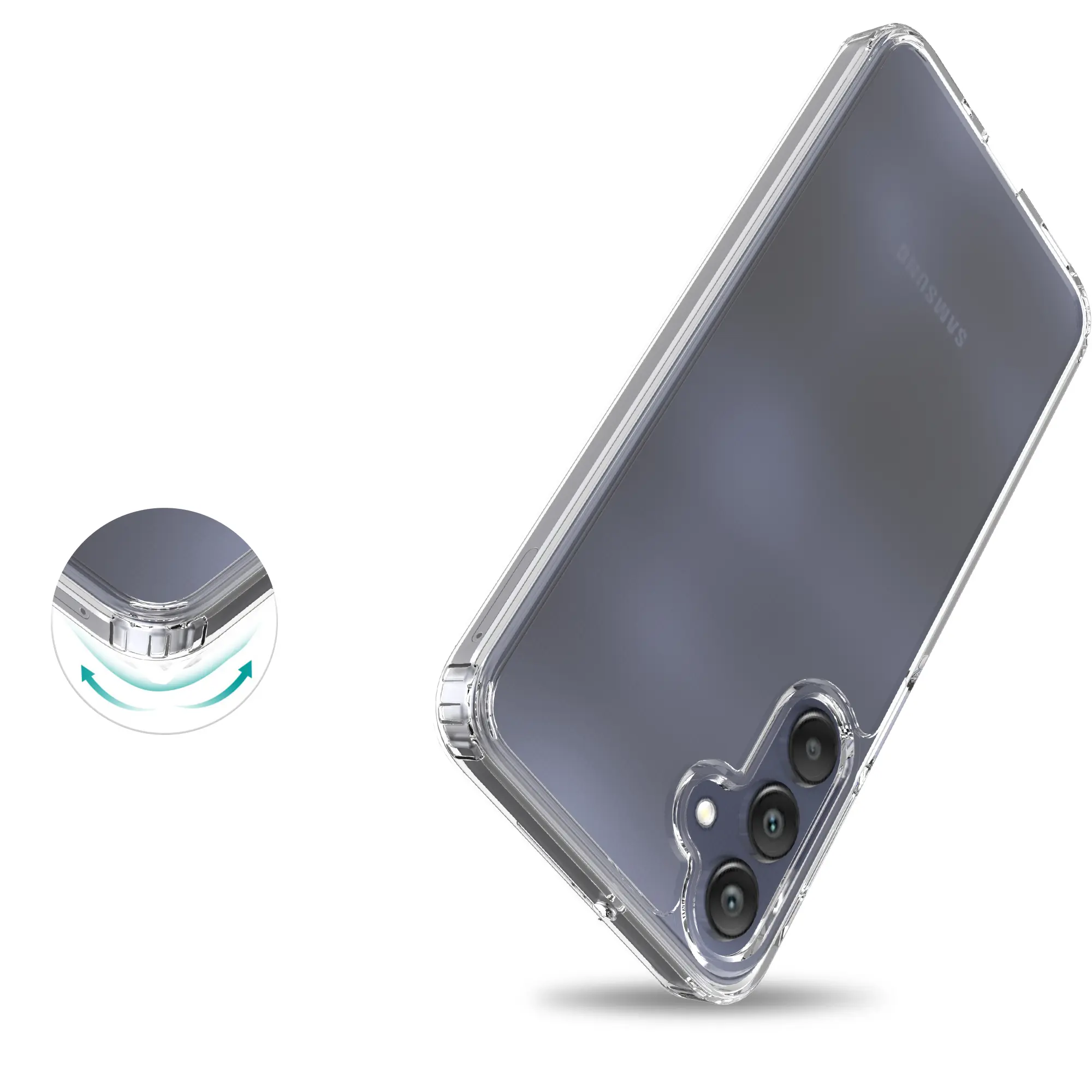 Hybridskal Samsung Galaxy A16 Genomskinlig