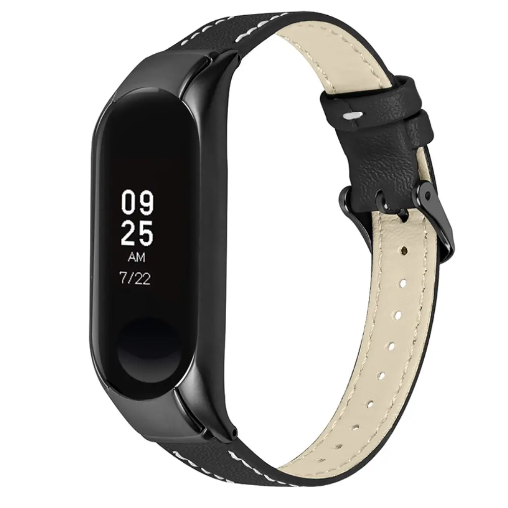 Læderrem Xiaomi Mi Band 7 sort