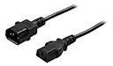 Jatkojohto suora IEC C13 – IEC C14 0.5m Musta