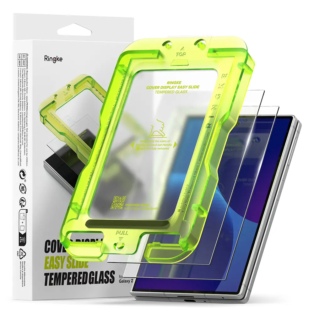 Samsung Galaxy Z Fold 8 Ydre skærmbeskytter i glas med monteringsramme (2-pak)