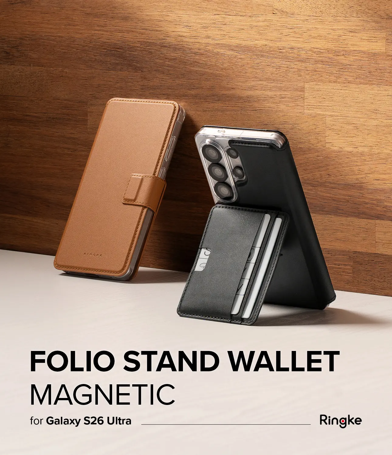 Folio Stand Wallet Magnetic Samsung Galaxy S26 Ultra Svart