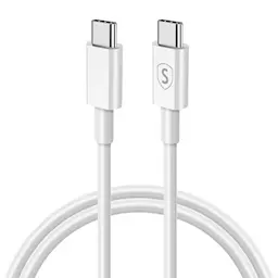 USB-C til USB-C-kabel PD 60W 1m Hvid