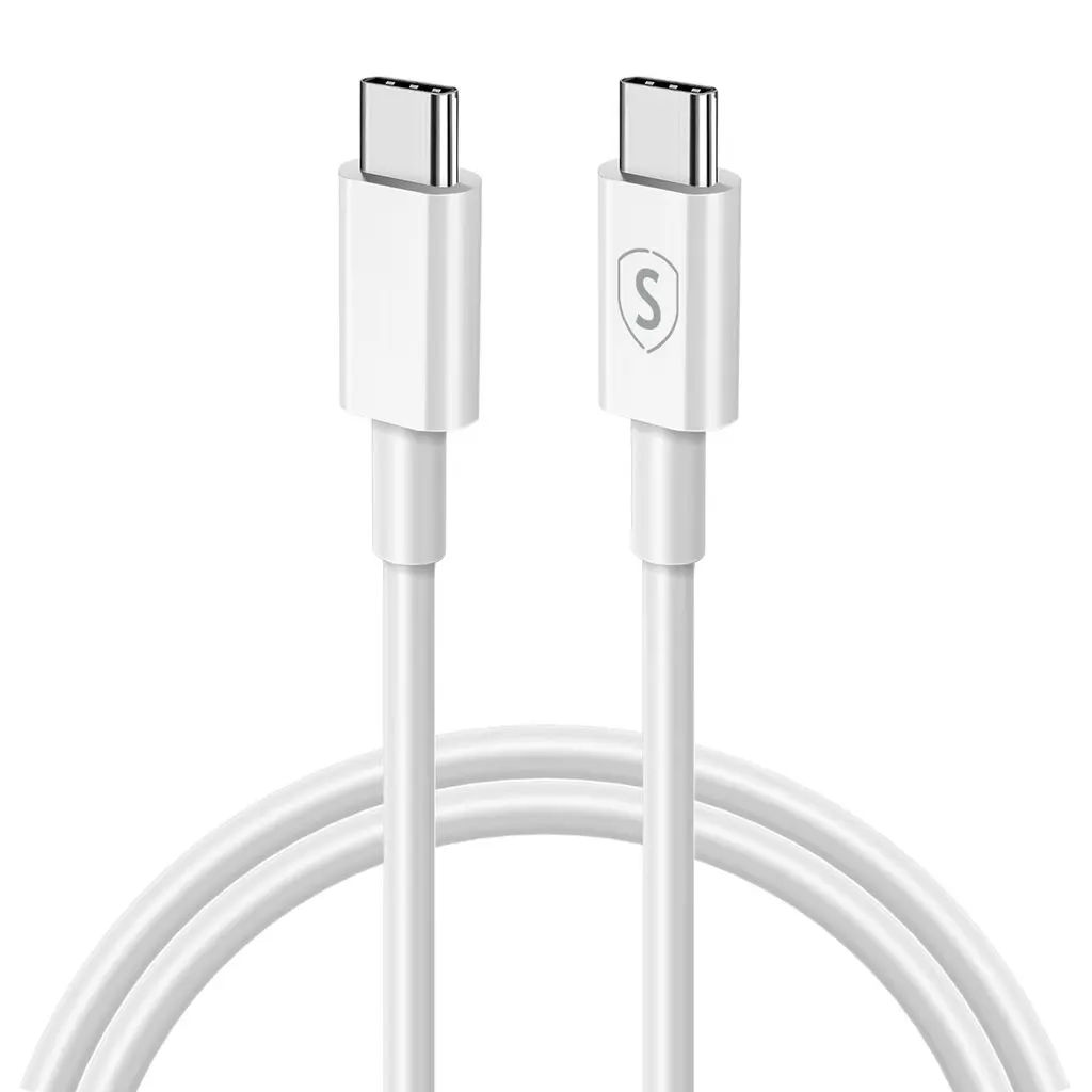 USB-C til USB-C-kabel PD 60W 1m Hvid