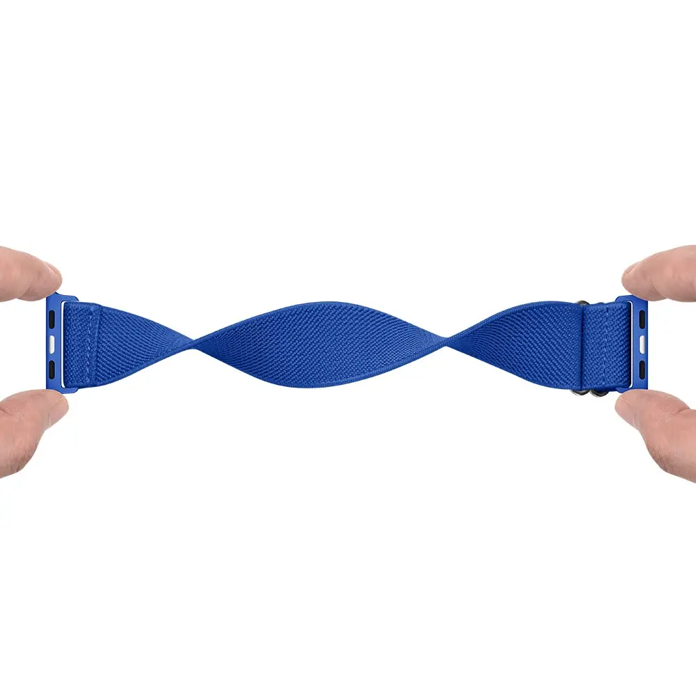 Elastiskt Nylonarmband Apple Watch Series 12 47mm Blå