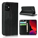 Mobiltaske Ægte Læder iPhone 11 Sort