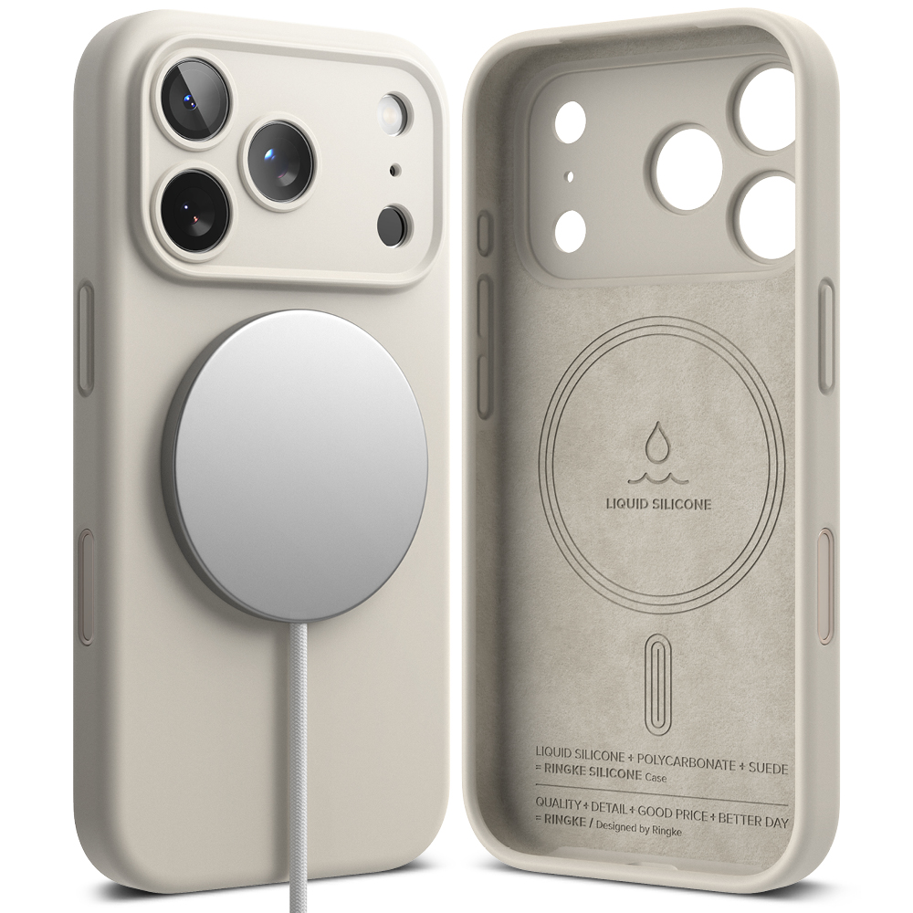 Ringke Silicone Magnetic Case iPhone 17 Pro Max Stone