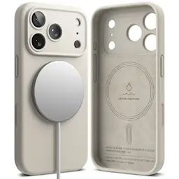 Silicone Magnetic Case iPhone 17 Pro Stone