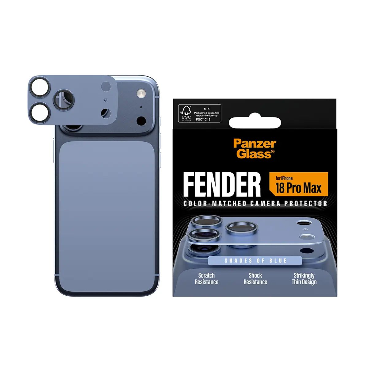 iPhone 18 Pro Max Fender Camera Protector Shades Of Blue