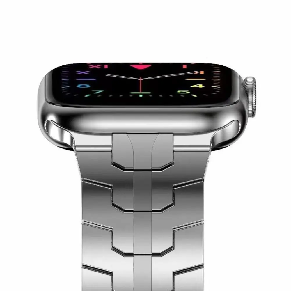 Race Stainless Steel Bracelet Apple Watch Series 12 47mm Silver