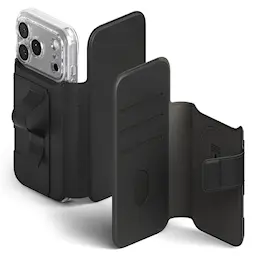 iPhone 18 Pro Max Folio Grip Wallet Magnetic, Svart