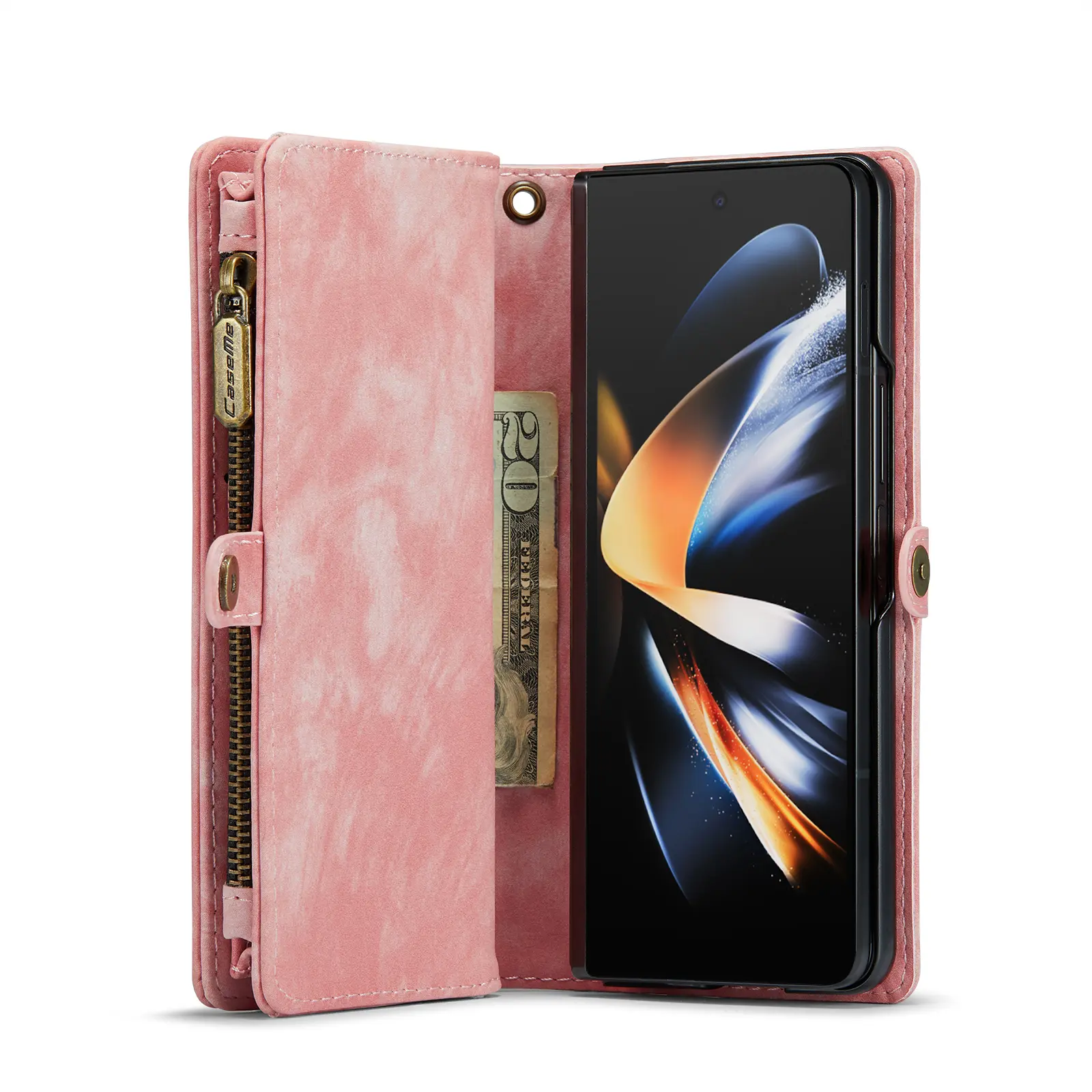 Multi-slot Plånboksfodral Samsung Galaxy Z Fold 5 Rosa