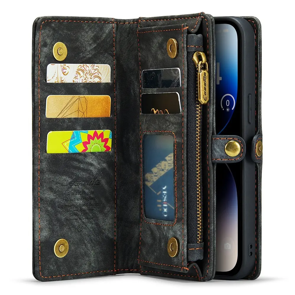 Multi-slot Plånboksfodral iPhone 13 Pro Grå