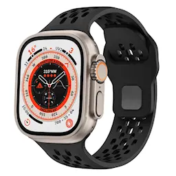 Silikoniranneke Urheilu Apple Watch Ultra 49mm 3rd Gen Musta