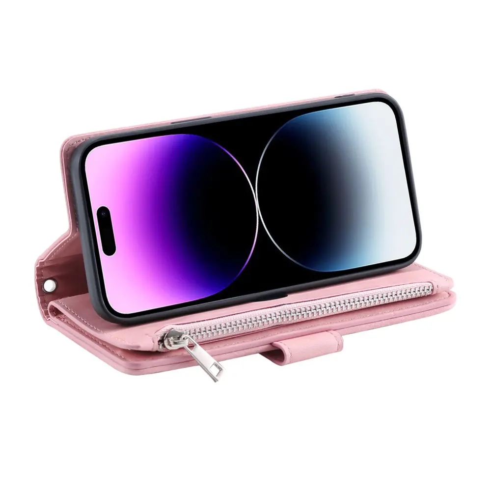 Plånboksväska iPhone 16 Pro Max Quilted Rosa