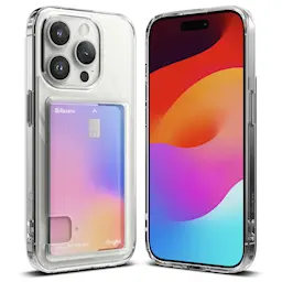 iPhone 15 Pro Fusion-suojakuori korttitaskulla, Kirkas