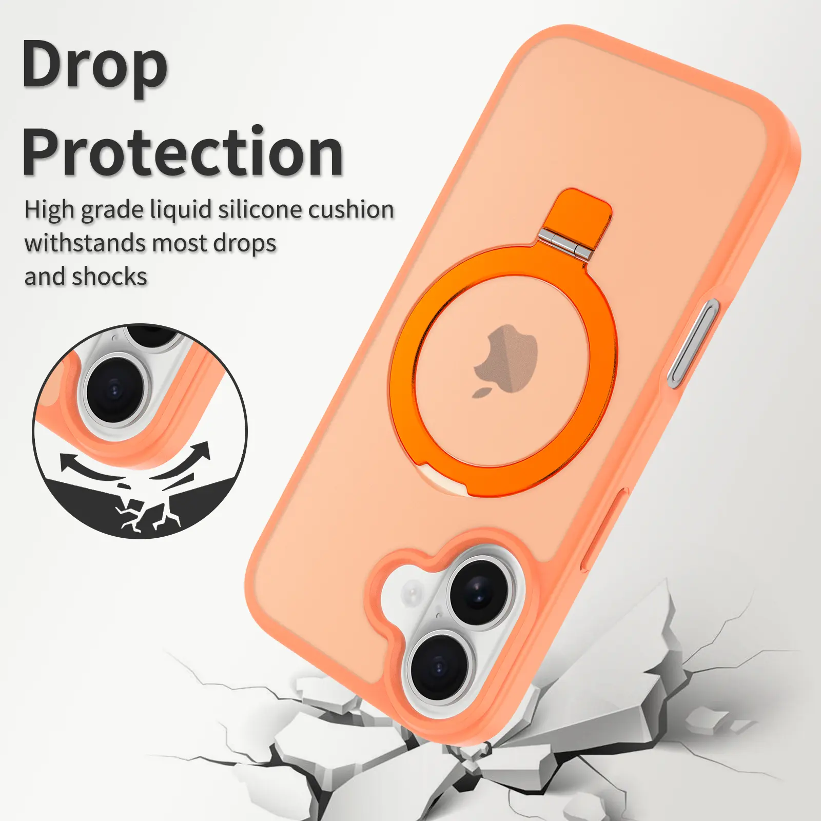 Hybridskal Magnetic Ring iPhone 17 Orange