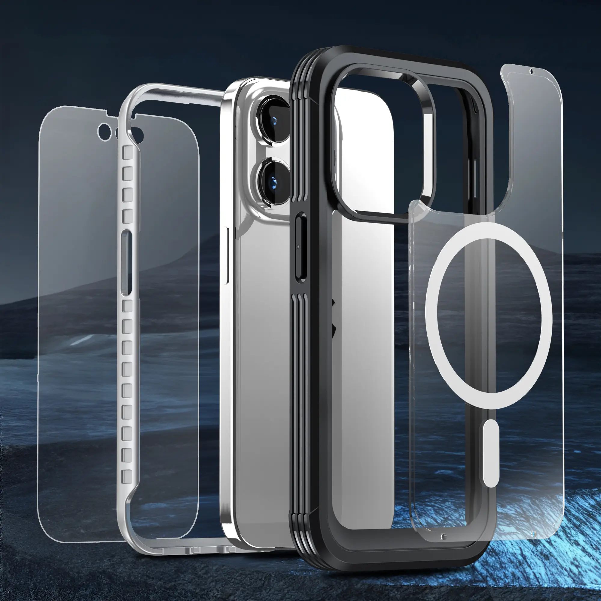 Premium Full Protection Case iPhone 15 Pro Svart