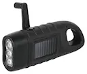LED dynamolampe med solcelle 15 lumen, Sort
