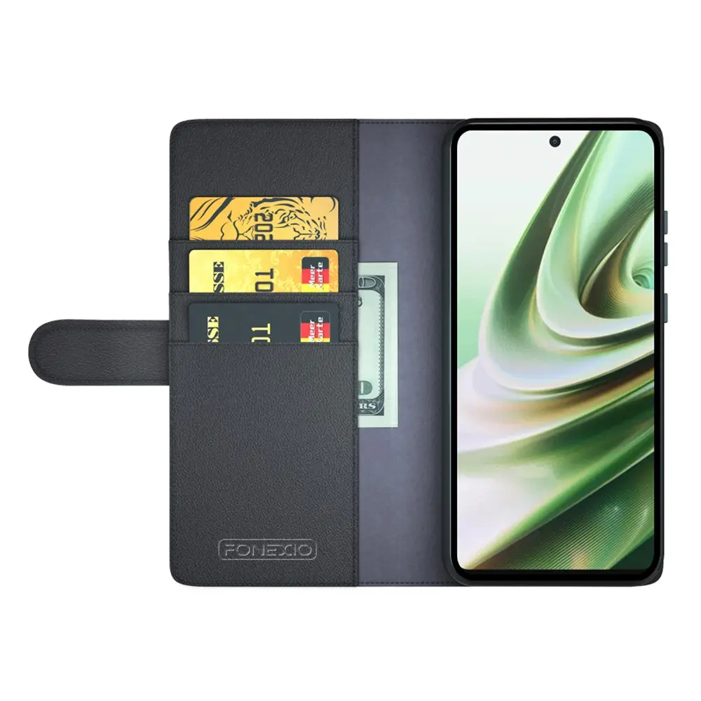 Äkta Läderfodral  OnePlus Nord CE 3 Lite Svart