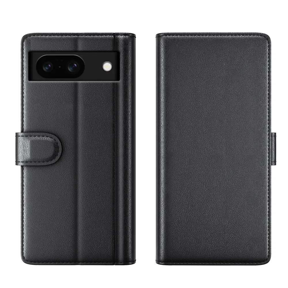 Äkta Läderfodral Google Pixel 8 Svart