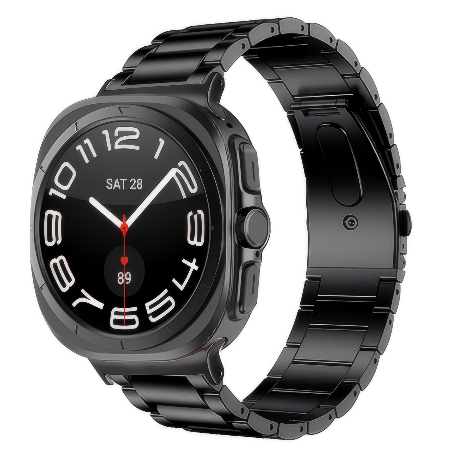 Samsung Galaxy Watch Ultra (2025) Metal Reim Svart - Armbånd i luksuriøs og stilren design