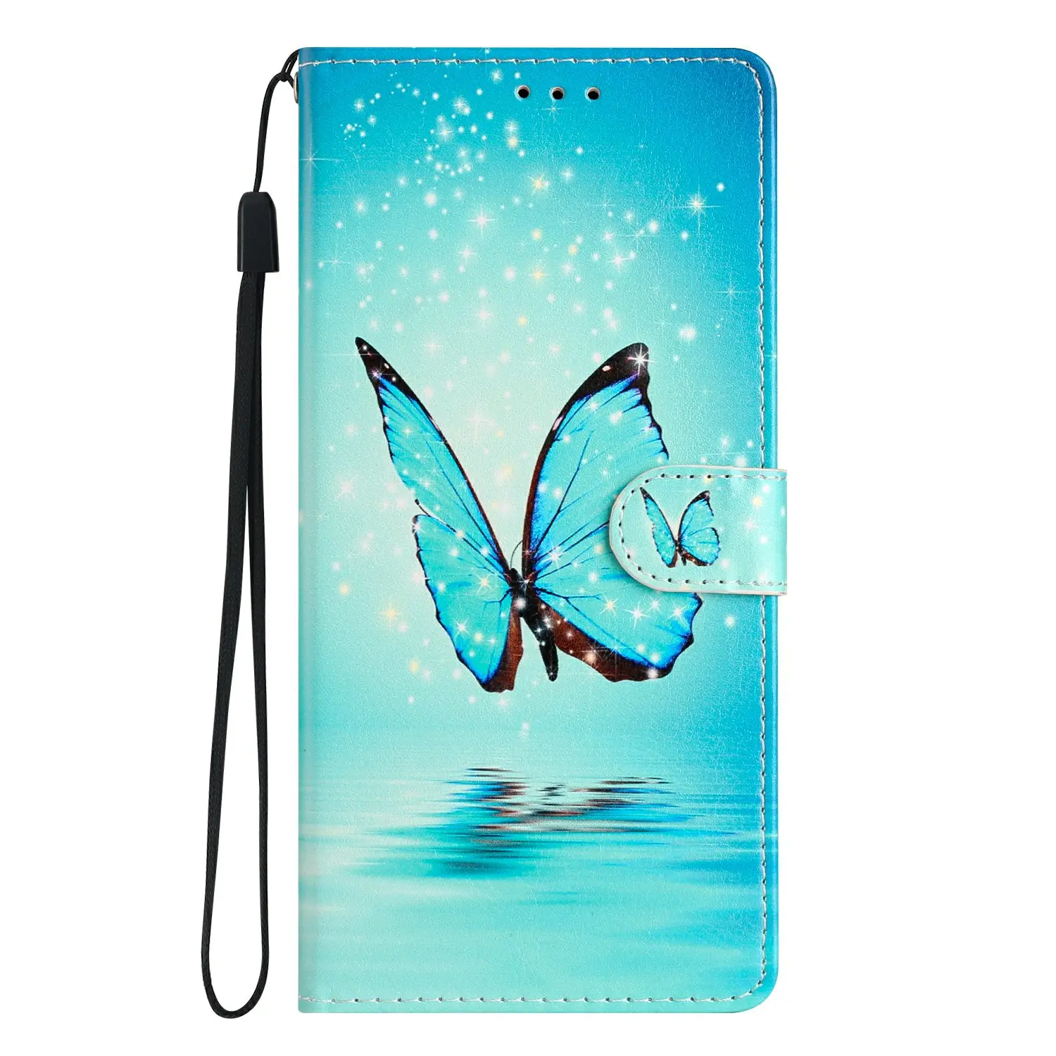 Mobilfodral Samsung Galaxy A17 blå fjärilar