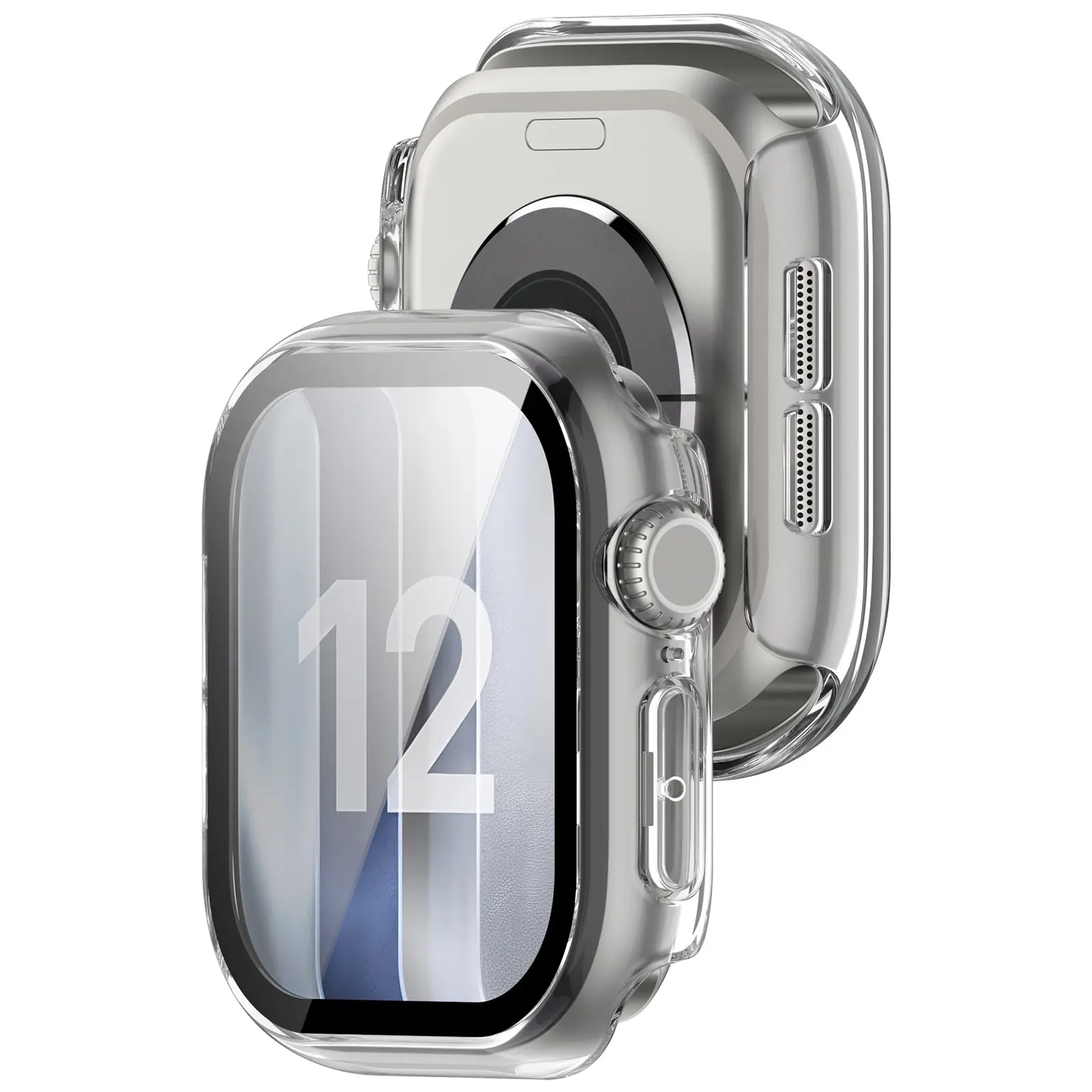 Full Cover Case Apple Watch Series 12 43mm Genomskinlig