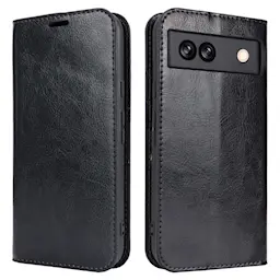 Mobilfodral Äkta Läder Google Pixel 8a Svart
