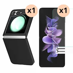 Samsung Galaxy Z Flip 6 Setti Hard Case ja Näytönsuoja