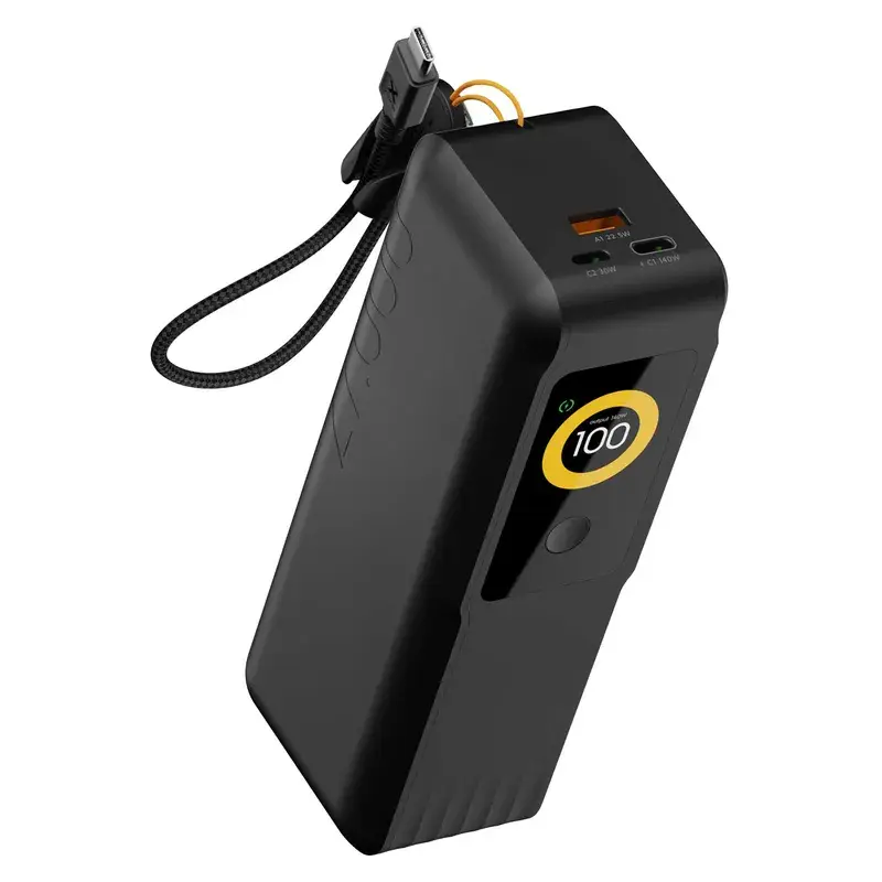 NextGen Varavirtalähde 2x USB-C + USB-A 27000mAh 140W, Musta