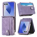 Zipper Multi-Slot Mobiltaske Samsung Galaxy Z Flip 7 Lilla