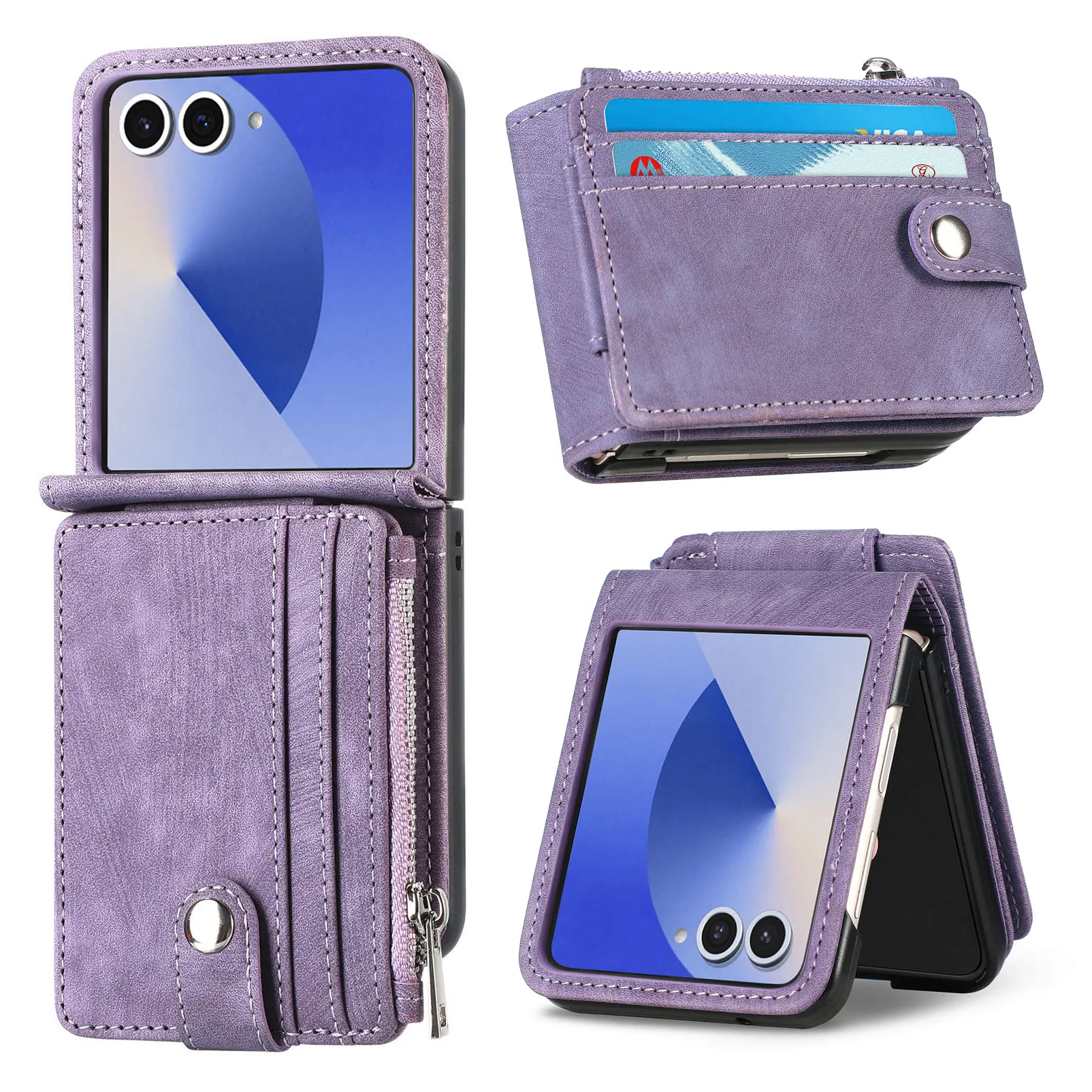 Suojakotelo Zipper Multi-slot Samsung Galaxy Z Flip 7 Liila