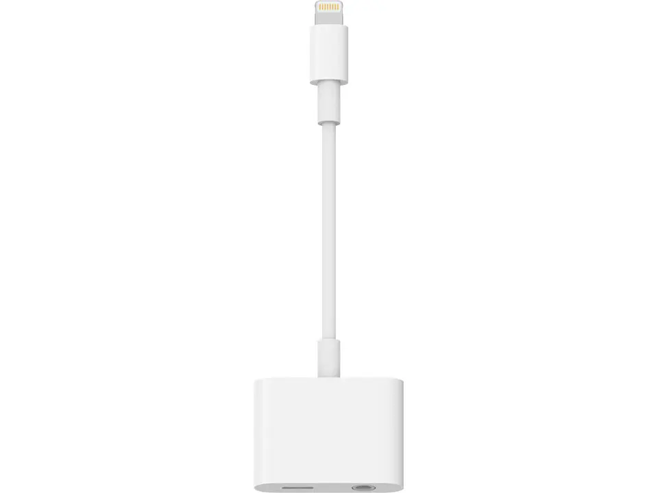 Lightning till 3.5 mm adapter för ljud och laddning Vit
